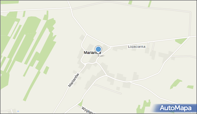 Marianów gmina Iwaniska, Marianów, mapa Marianów gmina Iwaniska