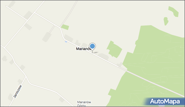 Marianów gmina Strzelce, Marianów, mapa Marianów gmina Strzelce