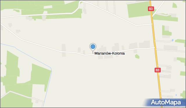 Marianów-Kolonia, Marianów-Kolonia, mapa Marianów-Kolonia