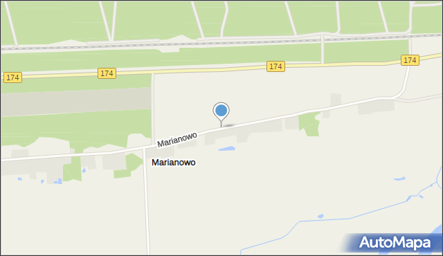 Marianowo gmina Wieleń, Marianowo, mapa Marianowo gmina Wieleń