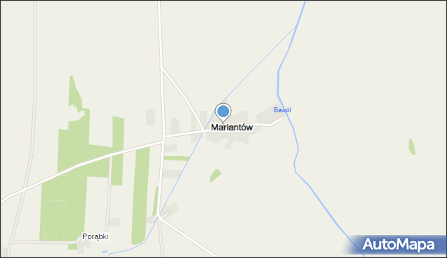 Mariantów gmina Zagórów, Mariantów, mapa Mariantów gmina Zagórów