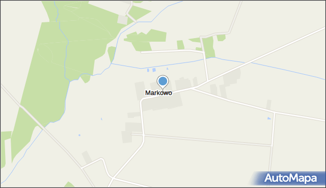 Markowo gmina Brańsk, Markowo, mapa Markowo gmina Brańsk