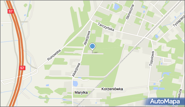 Marylka, Magnolii, mapa Marylka