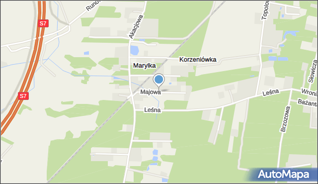 Marylka, Majowa, mapa Marylka