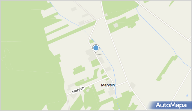 Marysin gmina Strachówka, Marysin, mapa Marysin gmina Strachówka