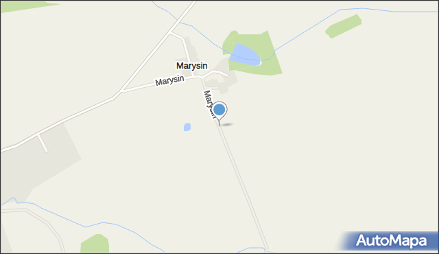 Marysin gmina Żagań, Marysin, mapa Marysin gmina Żagań