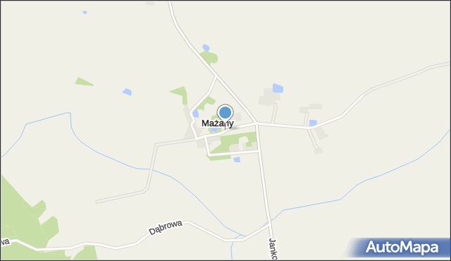 Mażany, Mażany, mapa Mażany