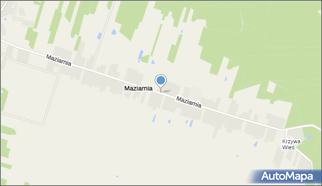 Maziarnia gmina Bojanów, Maziarnia, mapa Maziarnia gmina Bojanów