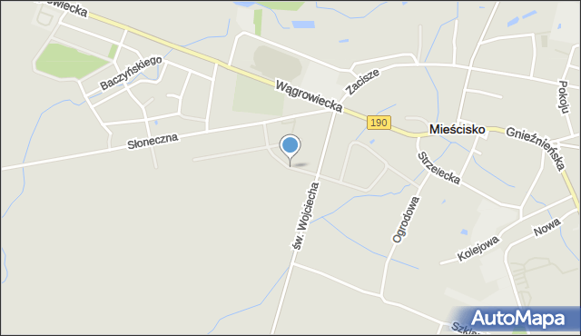 Mieścisko powiat wągrowiecki, Malwowa, mapa Mieścisko powiat wągrowiecki