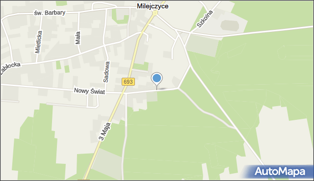 Milejczyce, Magazynowa, mapa Milejczyce