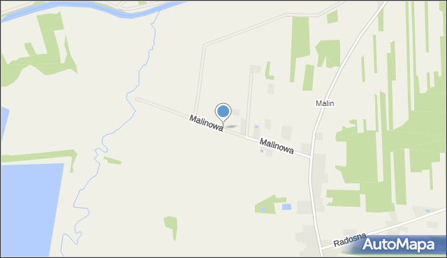 Mysłaków gmina Nieborów, Malinowa, mapa Mysłaków gmina Nieborów