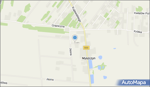 Myszczyn, Majowa, mapa Myszczyn