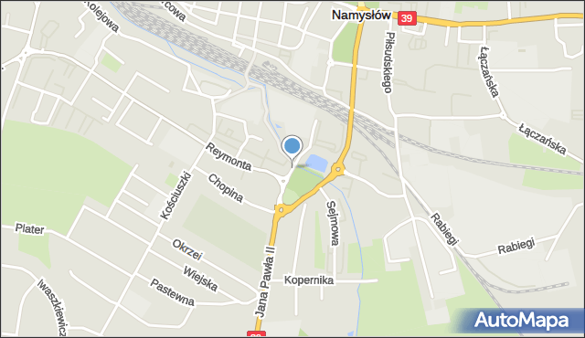 Namysłów, Mariańska, mapa Namysłów