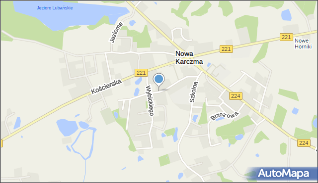 Nowa Karczma powiat kościerski, Majkowskiego Aleksandra, dr., mapa Nowa Karczma powiat kościerski