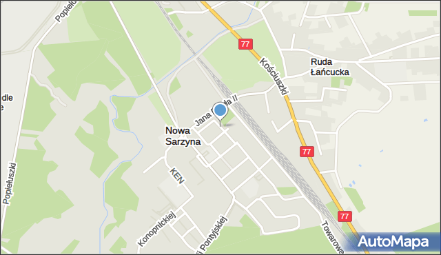 Nowa Sarzyna, Matejki Jana, mapa Nowa Sarzyna