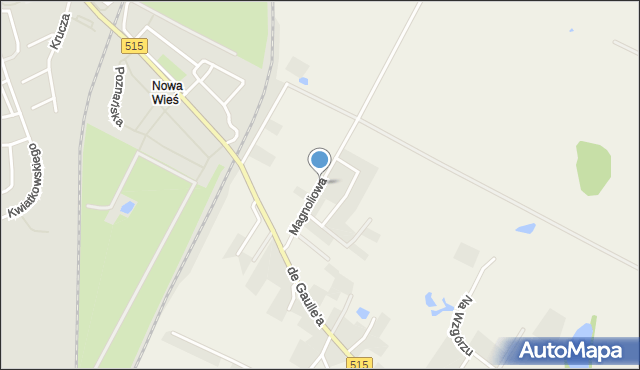 Nowa Wieś Malborska, Magnoliowa, mapa Nowa Wieś Malborska