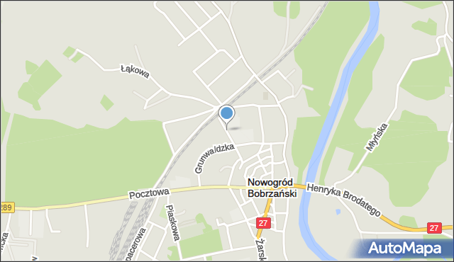 Nowogród Bobrzański, Marcinkowskiego, mapa Nowogród Bobrzański