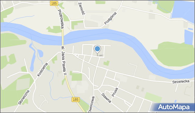 Obrzycko, Marcinkowskiego, mapa Obrzycko