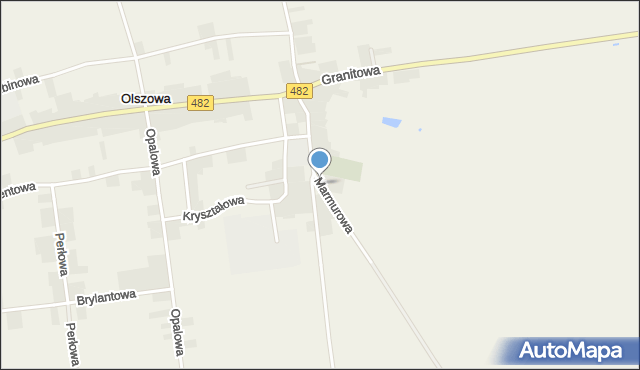 Olszowa gmina Kępno, Marmurowa, mapa Olszowa gmina Kępno