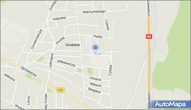 Opole, Masłowskiego Stanisława, mapa Opola