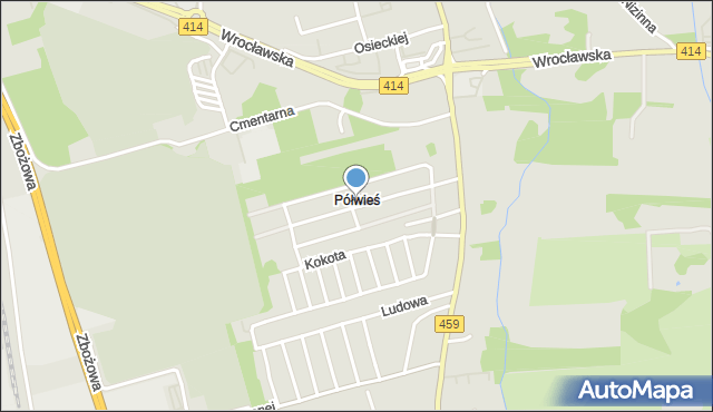 Opole, Mazurek Stefanii, mapa Opola