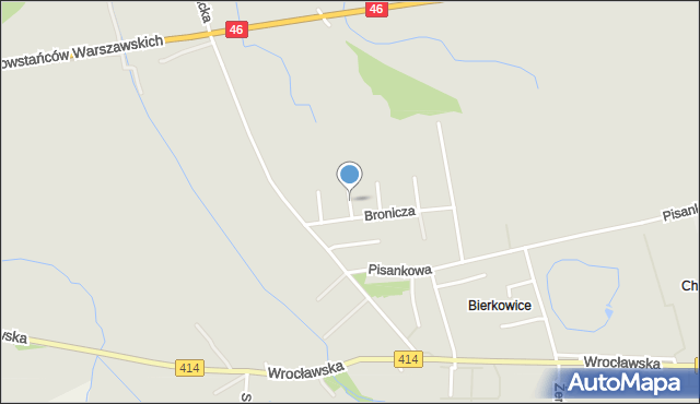 Opole, Marcepanowa, mapa Opola