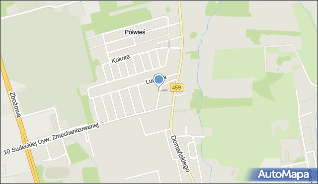 Opole, Marzanny, mapa Opola
