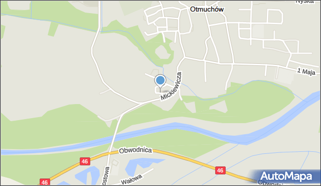 Otmuchów, Matejki Jana, mapa Otmuchów