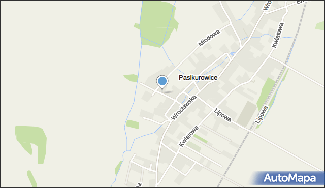 Pasikurowice, Malinowa, mapa Pasikurowice