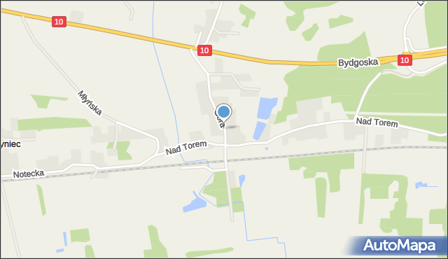 Pawłówek gmina Sicienko, Mała Góra, mapa Pawłówek gmina Sicienko