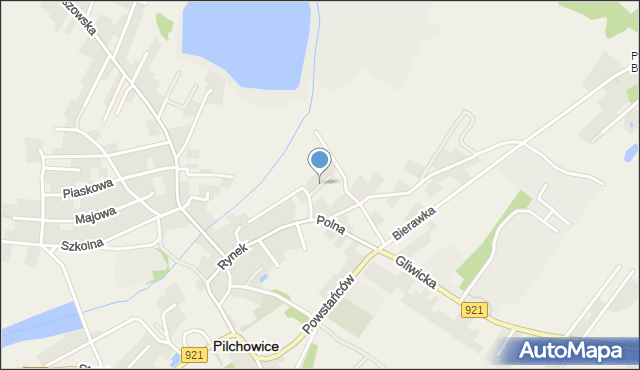 Pilchowice powiat gliwicki, Makowa, mapa Pilchowice powiat gliwicki