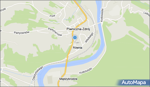 Piwniczna-Zdrój, Marciszewskiego Jana, mapa Piwniczna-Zdrój