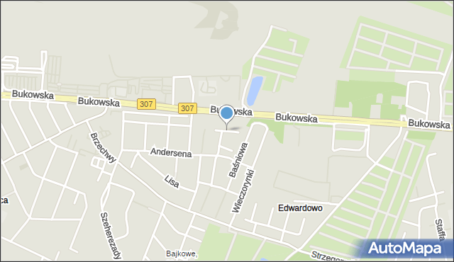 Poznań, Makowej Panienki, mapa Poznania