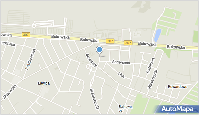 Poznań, Maklakiewicza Jana, mapa Poznania