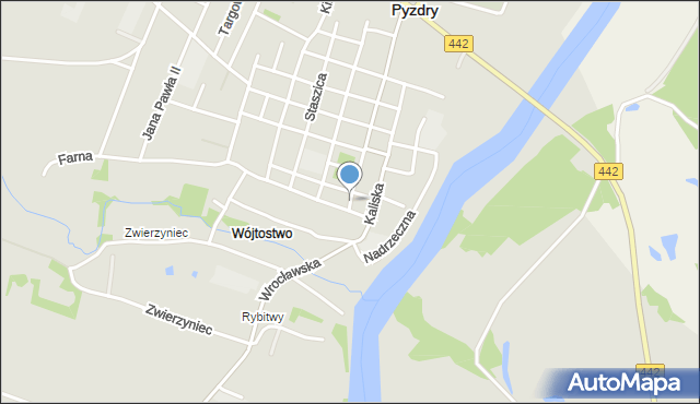 Pyzdry, Magistracka, mapa Pyzdry