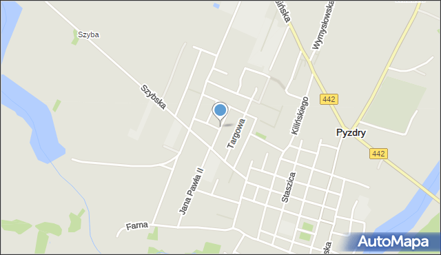 Pyzdry, Matejki Jana, mapa Pyzdry