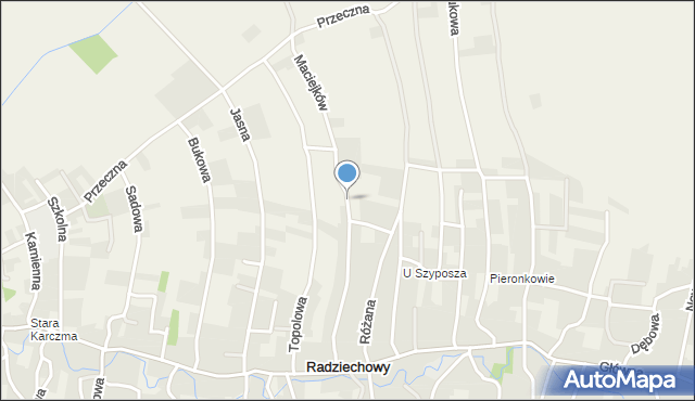 Radziechowy, Maciejków, mapa Radziechowy