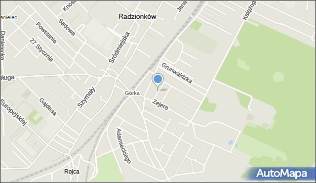 Radzionków, Magnoliowa, mapa Radzionków