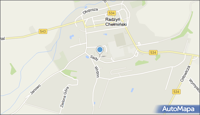 Radzyń Chełmiński, Mańkowskiego, ks., mapa Radzyń Chełmiński