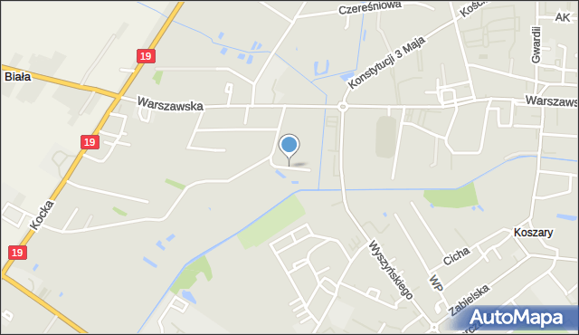 Radzyń Podlaski, Makowa, mapa Radzyń Podlaski