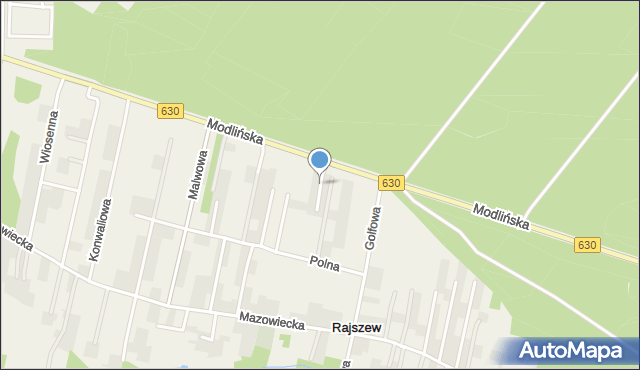 Rajszew, Magnolii, mapa Rajszew