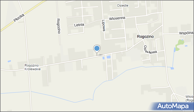 Rogozino, Mazowiecka, mapa Rogozino