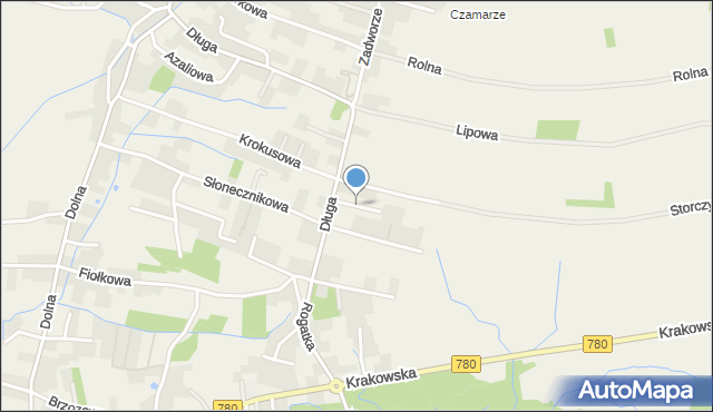 Rybna gmina Czernichów, Magnoliowa, mapa Rybna gmina Czernichów