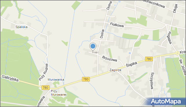 Rybna gmina Czernichów, Makowa, mapa Rybna gmina Czernichów