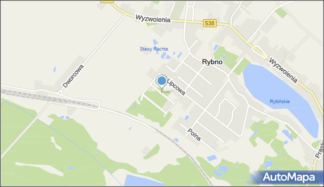 Rybno powiat działdowski, Makowa, mapa Rybno powiat działdowski