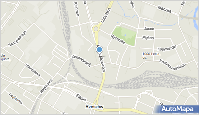 Rzeszów, Marszałkowska, mapa Rzeszów
