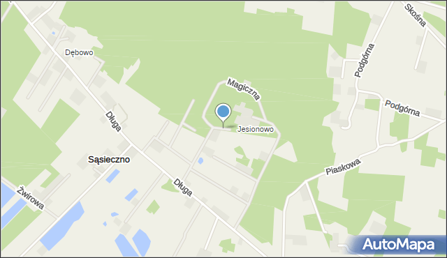 Sąsieczno gmina Obrowo, Magiczna, mapa Sąsieczno gmina Obrowo