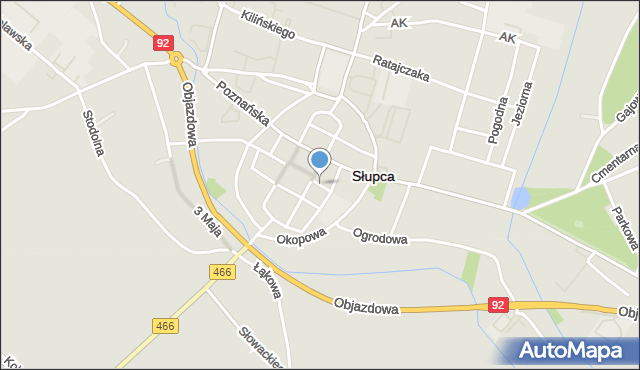 Słupca, Marcina ze Słupcy, mapa Słupca