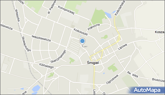 Śmigiel, Matejki Jana, mapa Śmigiel