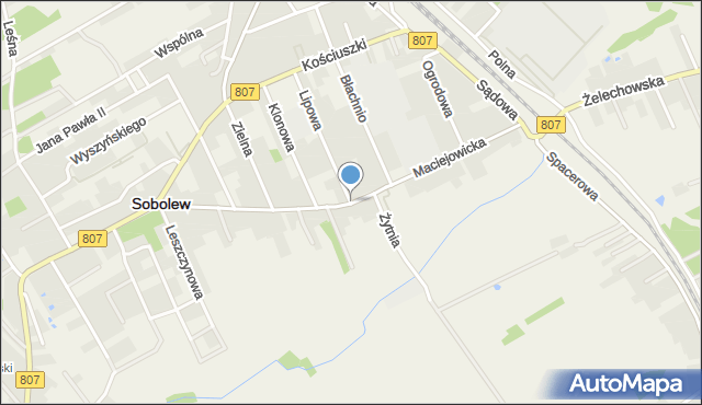 Sobolew powiat garwoliński, Maciejowicka, mapa Sobolew powiat garwoliński